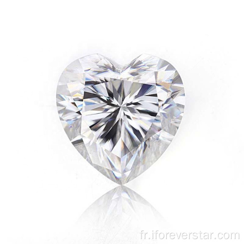 Def ex-vg gra 1carat coeur lâche Moissanite diamant